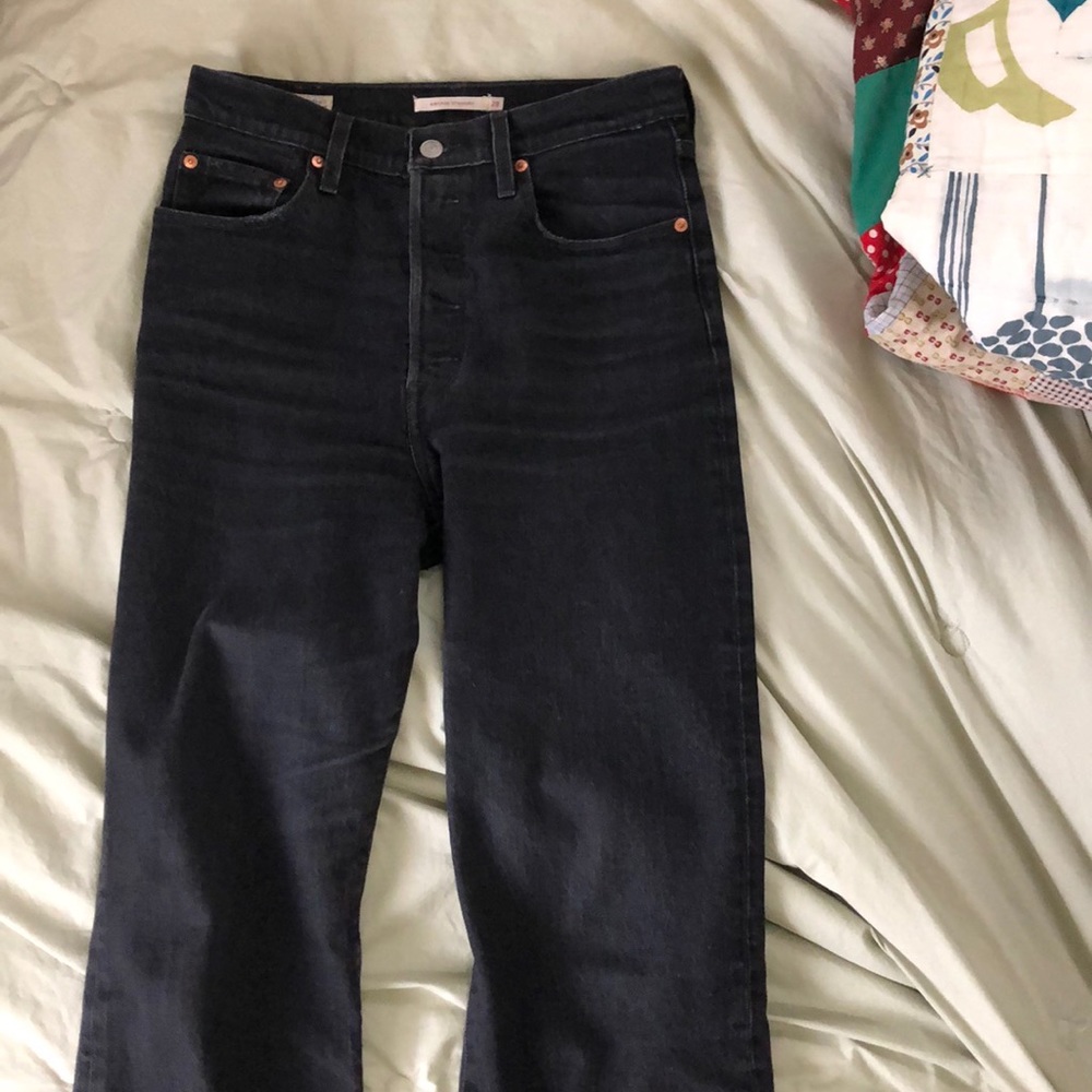 Levi’s Ribcage straight “feelin cagey” black 28